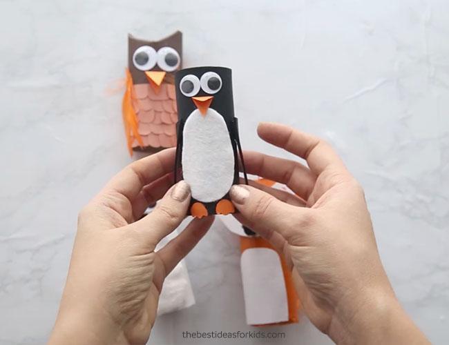pingvin, Naredi sam: Takole iz papirnate rolice naredite pingvina!