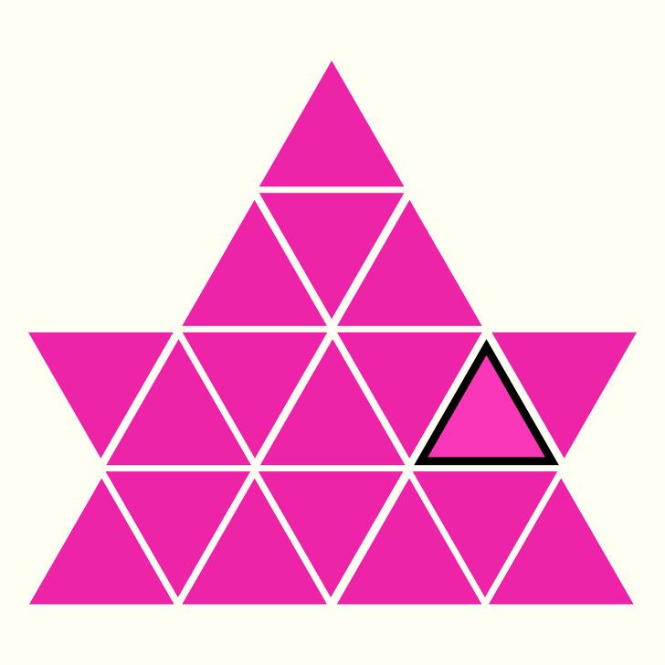 , Test vida: Najdete trikotnik, ki je drugačne barve na sliki?