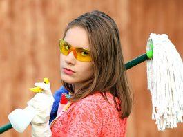 Girl Glasses Mop Cleaning Clean  - klimkin / Pixabay