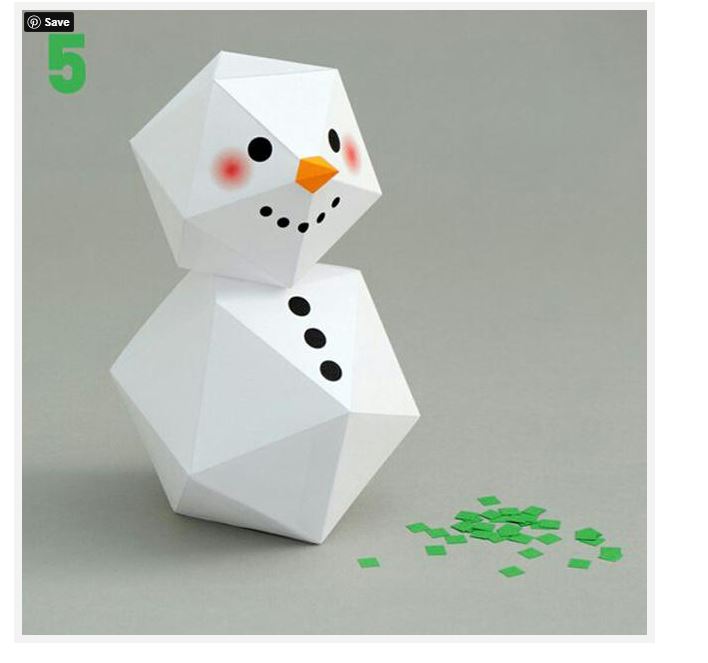 , Naredi sam: snežak iz papirja