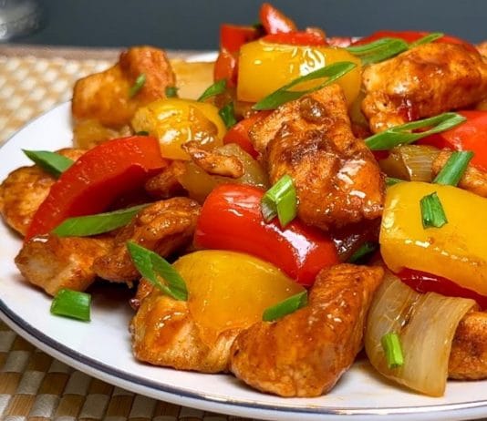 piščanec-v-sladkokisli-omaki