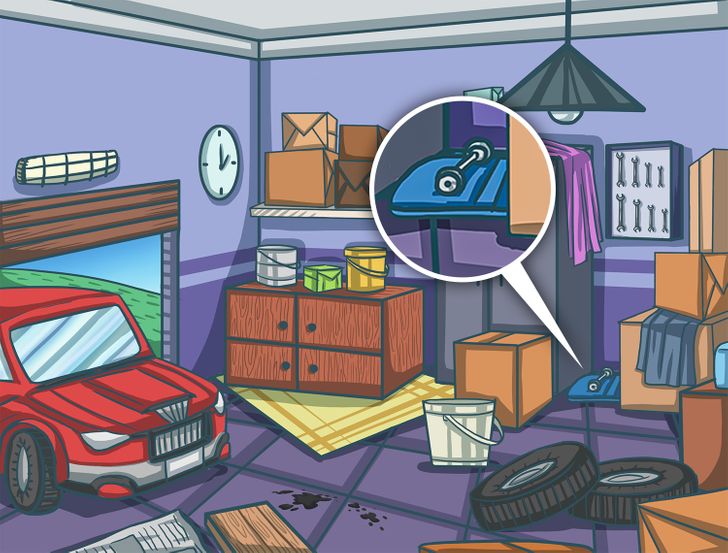 Optična iluzija: Samo 7 % ljudi lahko v 5 sekundah opazi rolko, skrito v garaži! Ste med njimi?