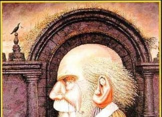 Optična iluzija: Izzivamo vas, da opazite devet obrazov, ki se skrivajo na sliki optična-iluzija