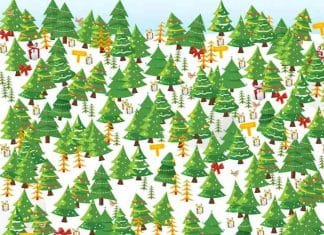 Optična iluzija: Samo peščica ljudi lahko najde zvezdo na vrhu božičnega drevesa v 5 sek optična-iluzija