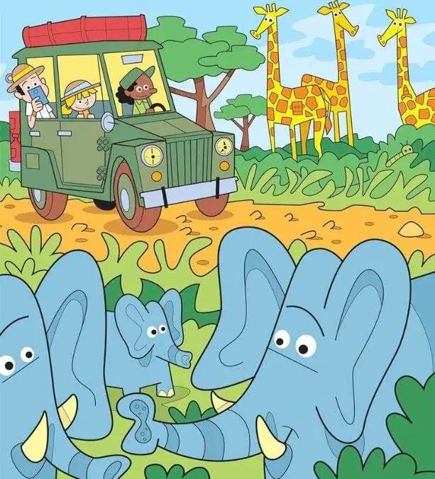 Optična iluzija: Vsakdo lahko opazi turiste na safariju, vendar imate visok IQ, če lahko opazite uro v 5 sekundah