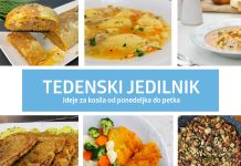 Tedenski jedilnik: Ideje za kosilo za tekoči teden #133 tedenski-jedilnik-133