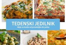 Tedenski jedilnik: Ideje za kosilo za tekoči teden #135 tedenski-jedilnik