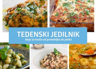 Tedenski jedilnik: Ideje za kosilo za tekoči teden #135 tedenski-jedilnik