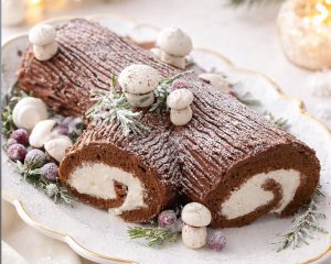 Božična sladica, za katero bodo vsi ponoreli: čokoladno deblo, ki krade poglede