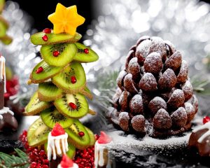 Odlična ideja, kako narediti praznično mizo z jedilnimi dekoracijami