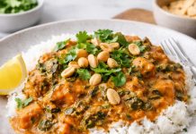 Recept za piščanca v arašidovi omaki: Orientalska eksplozija okusov v 40 minutah piščanec-z-arašidi