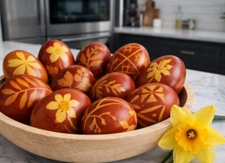 Koliko čebulnih olupkov potrebujete za popolne pirhe? jajca-s-čebulnimi-olupki