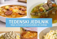 Tedenski jedilnik: Ideje za kosilo za tekoči teden #155