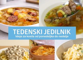 Tedenski jedilnik: Ideje za kosilo za tekoči teden #155