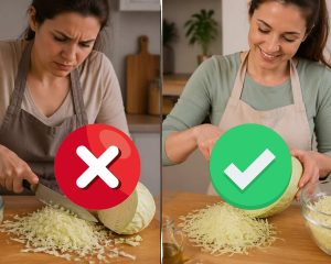 Kako narediti popolno zeljno solato v 2 minutah, za rezanje pa ne potrebujete noža