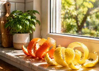 Preprost trik, ki ga gospodinje uporabljajo že leta, na okensko polico postavite limonine in pomarančne olupke okenska-polica