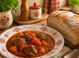 Enostaven recept za golaž s krompirjem, ki ga boste pripravili kar v pečici golaž-iz-pečice-s-krompirjem